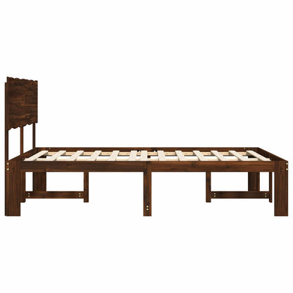 Letto matrimoniale con testiera ROSTOCK Marrone Scuro | homemem39