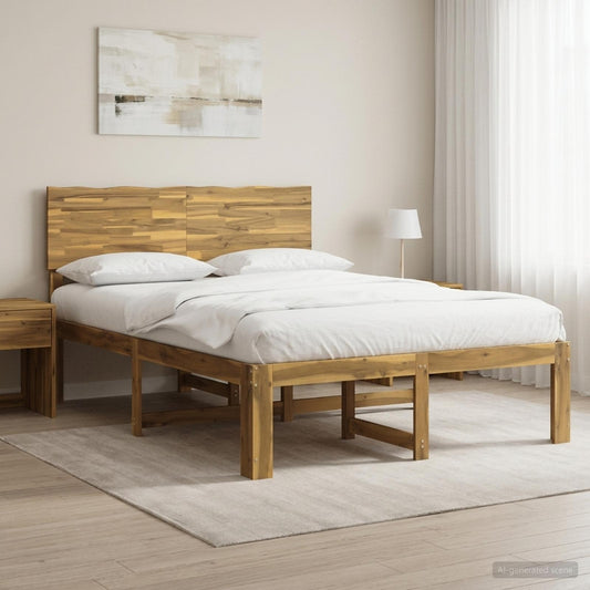 Letto matrimoniale con testiera ROSTOCK Bianco 140 x 190 cm