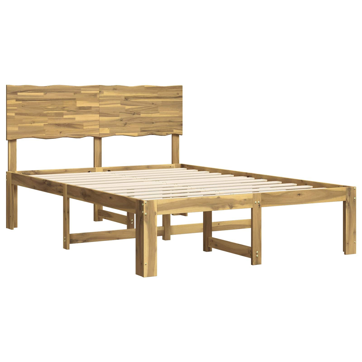 Letto matrimoniale con testiera ROSTOCK Bianco 140 x 190 cm | homemem39