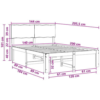 Letto matrimoniale con testiera ROSTOCK Marrone Scuro | homemem39