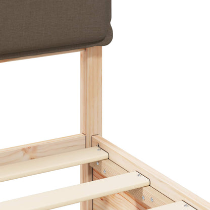 Letto con Testiera Rivestita Talpa 120 x 200 cm Pino massello