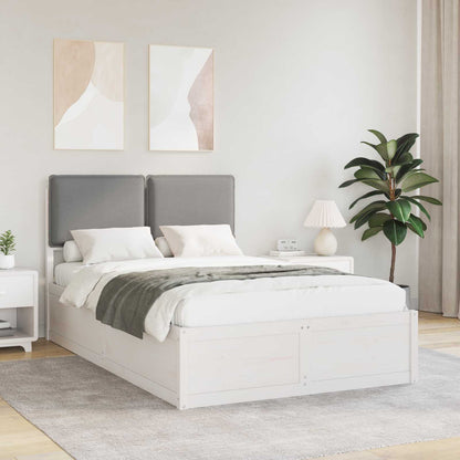 Letto con Testiera Rivestita Grigio chiaro 120 x 200 cm | homemem39
