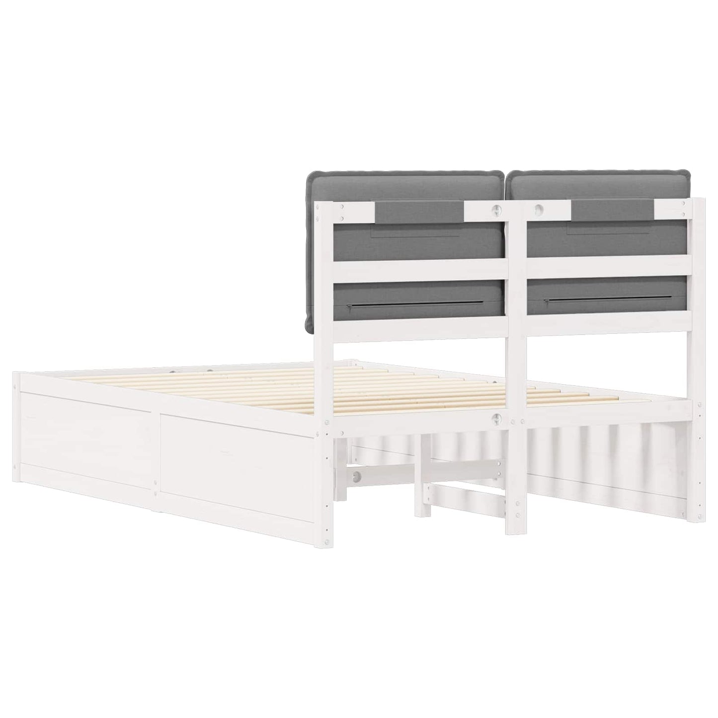 Letto con Testiera Rivestita Grigio chiaro 120 x 200 cm | homemem39