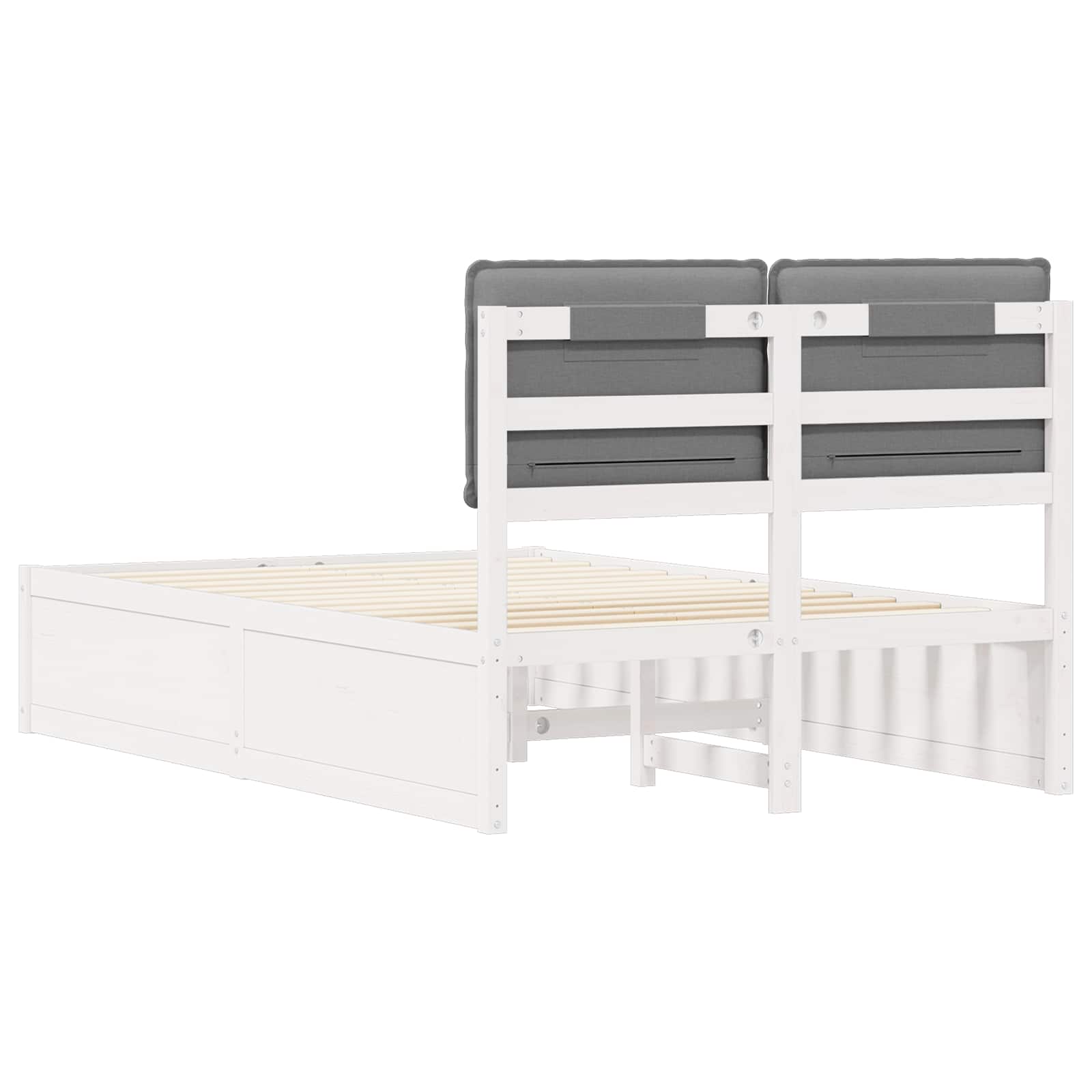 Letto con Testiera Rivestita Grigio chiaro 120 x 200 cm | homemem39
