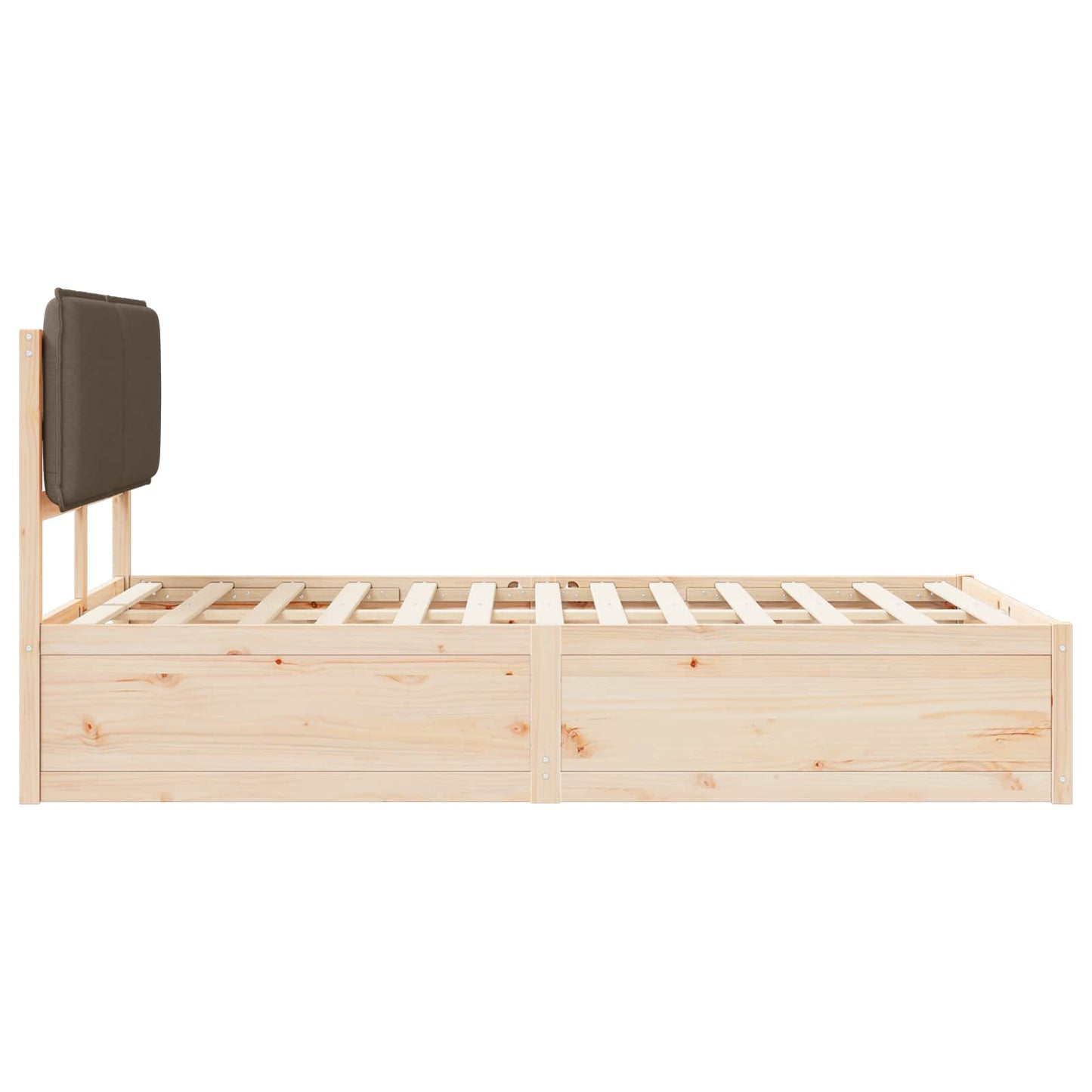 Letto con Testiera Rivestita Talpa 120 x 190 cm Pino massello