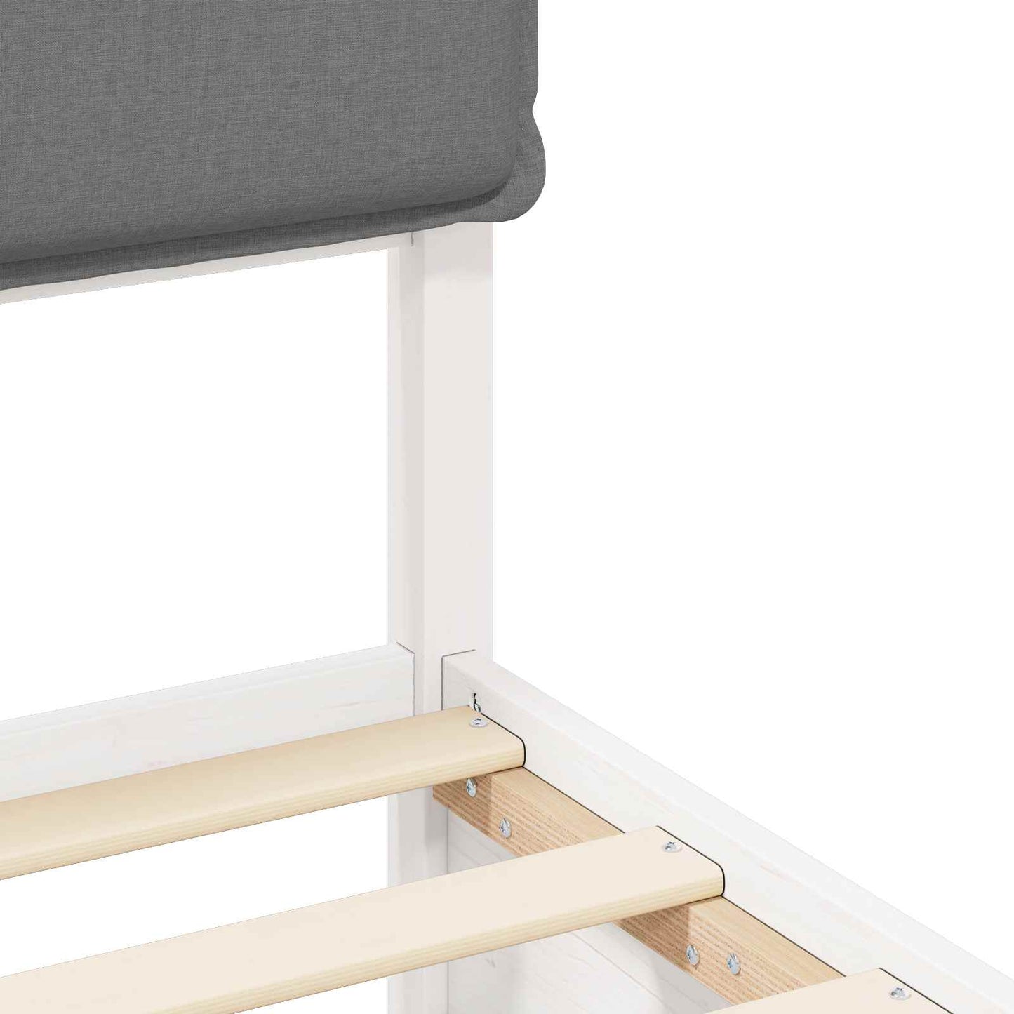 Letto con Testiera Rivestita Grigio chiaro 120 x 190 cm | homemem39