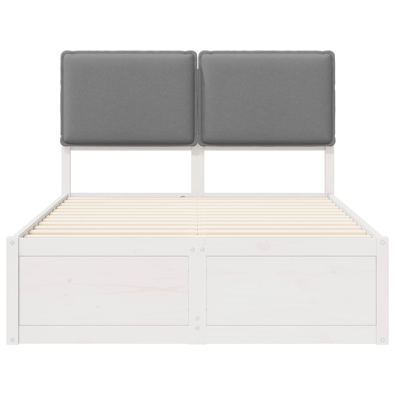 Letto con Testiera Rivestita Grigio chiaro 120 x 190 cm | homemem39