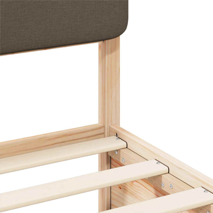 Letto con Testiera Rivestita Talpa 120 x 200 cm Pino massello