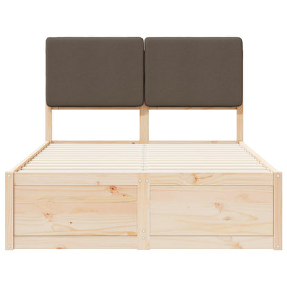 Letto con Testiera Rivestita Talpa 120 x 200 cm Pino massello