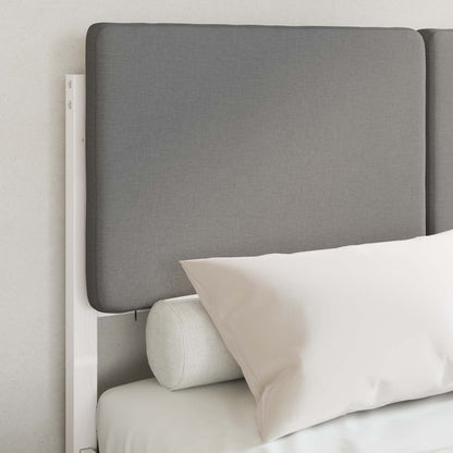 Letto con Testiera Rivestita Grigio chiaro 120 x 200 cm | homemem39