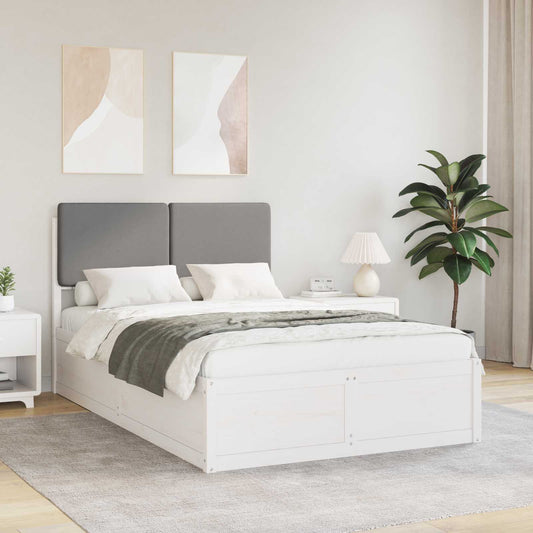 Letto con Testiera Rivestita Grigio chiaro 120 x 200 cm | homemem39