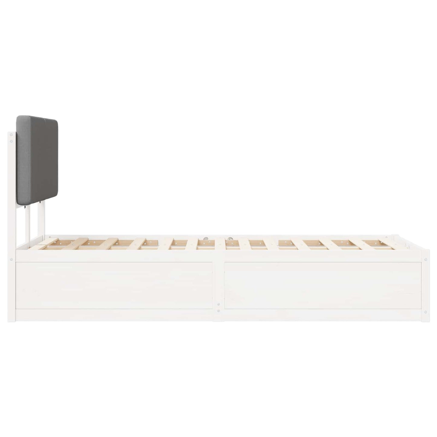 Letto con Testiera Rivestita Grigio chiaro 120 x 200 cm | homemem39