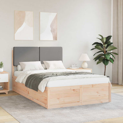 Letto con Testiera Rivestita Grigio chiaro 120 x 190 cm | homemem39
