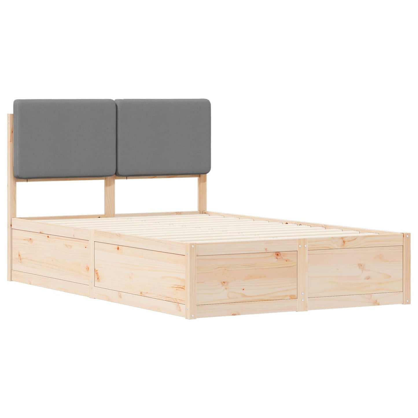 Letto con Testiera Rivestita Grigio chiaro 120 x 190 cm | homemem39
