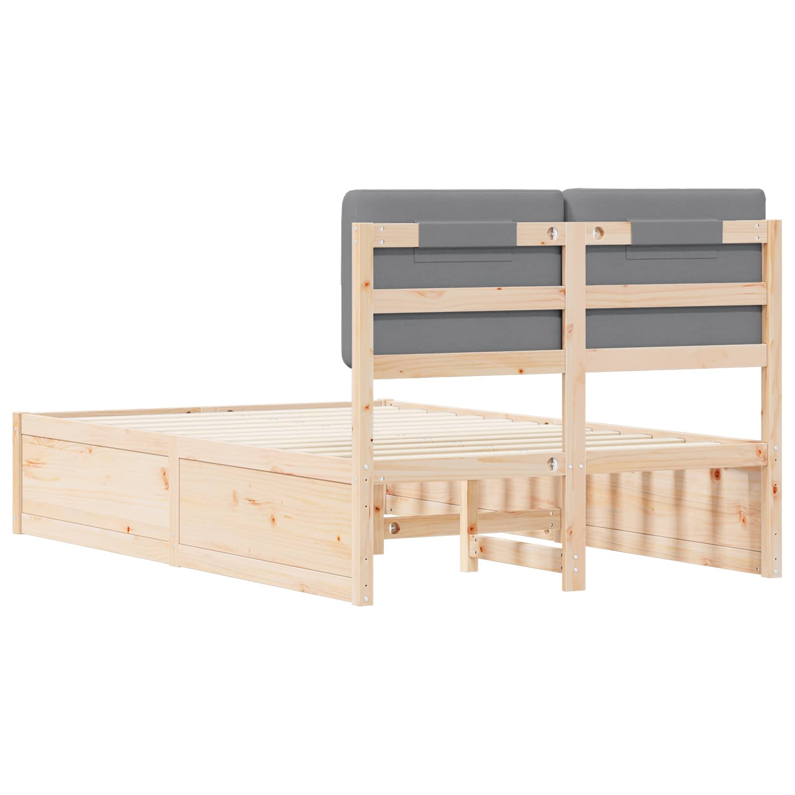 Letto con Testiera Rivestita Grigio chiaro 120 x 190 cm | homemem39