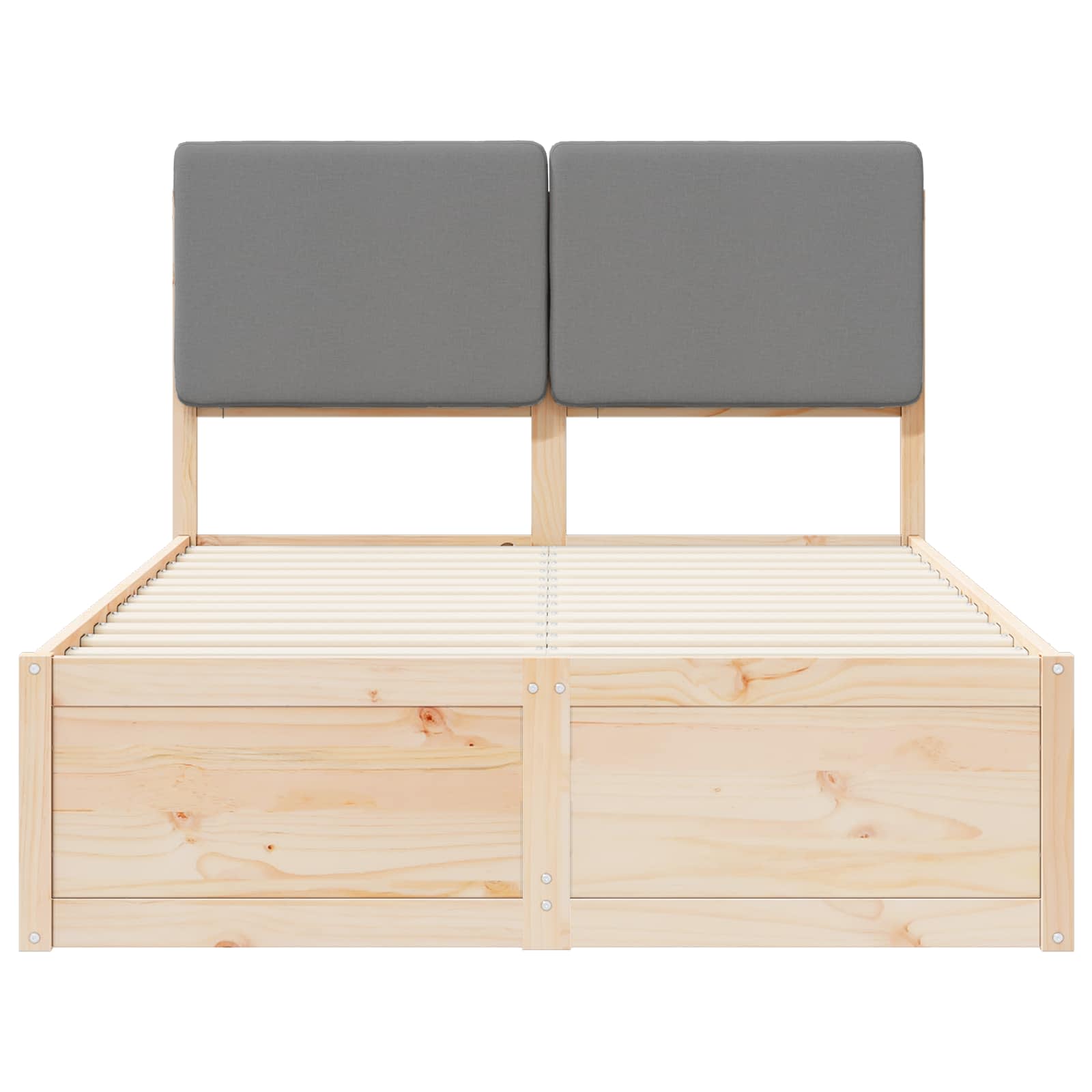 Letto con Testiera Rivestita Grigio chiaro 120 x 190 cm | homemem39