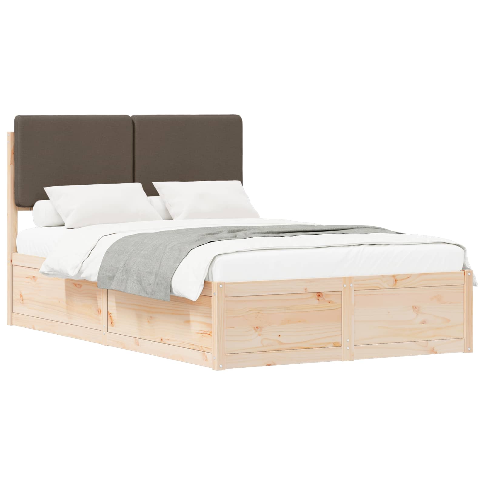 Letto con Testiera Rivestita Talpa 120 x 190 cm Pino massello | homemem39