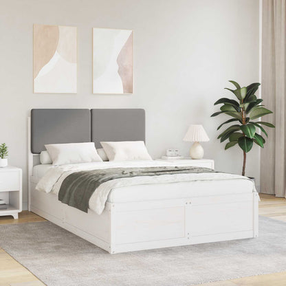 Letto con Testiera Rivestita Grigio chiaro 120 x 190 cm | homemem39