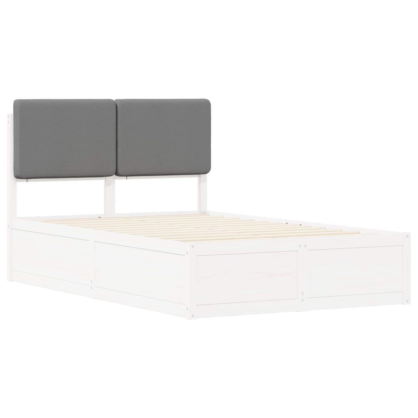 Letto con Testiera Rivestita Grigio chiaro 120 x 190 cm | homemem39