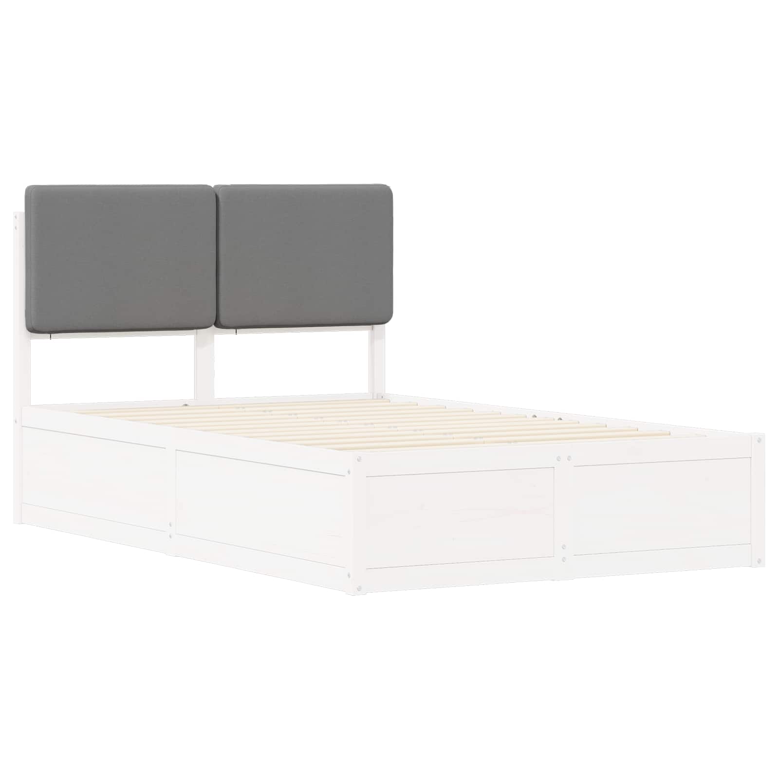 Letto con Testiera Rivestita Grigio chiaro 120 x 190 cm | homemem39