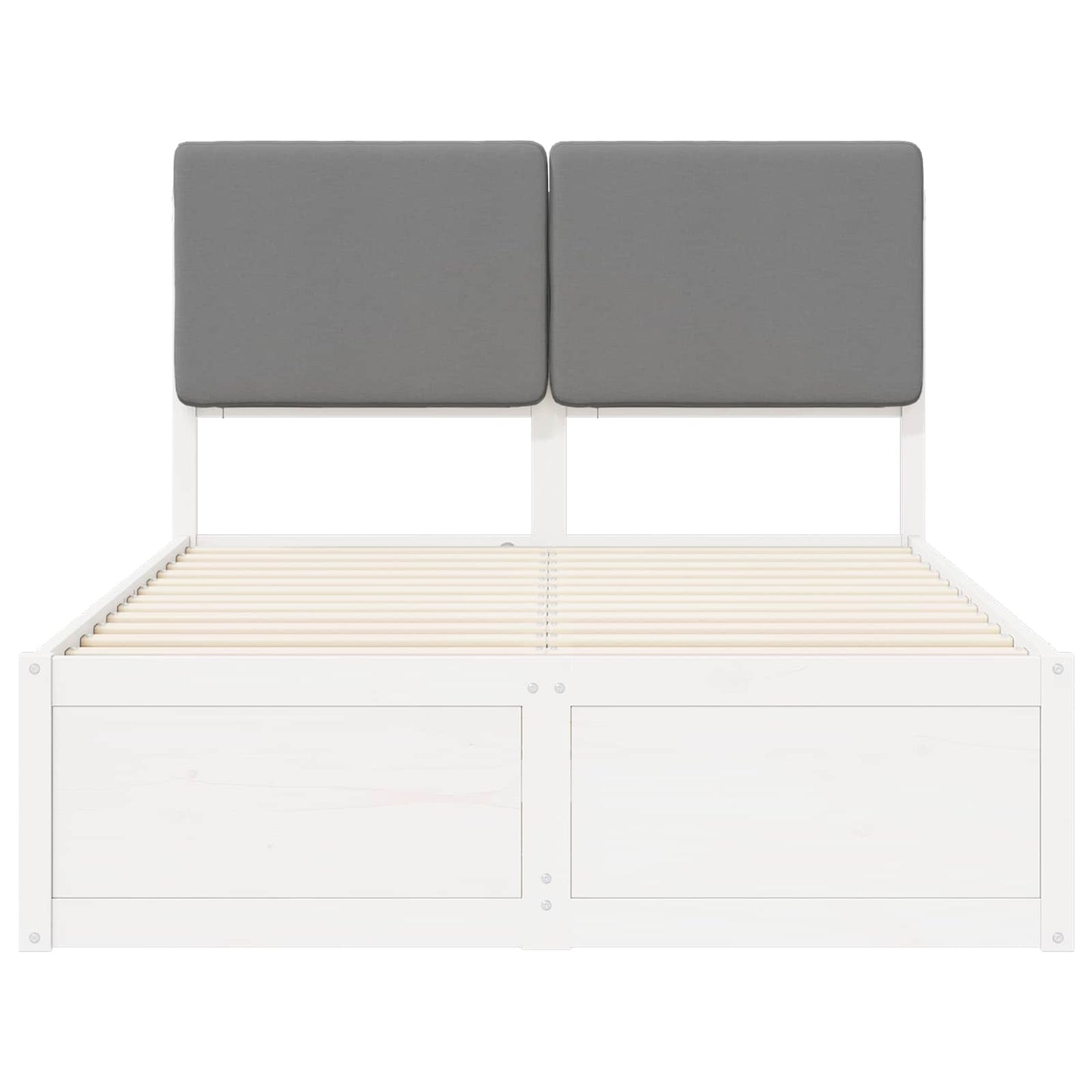 Letto con Testiera Rivestita Grigio chiaro 120 x 190 cm | homemem39
