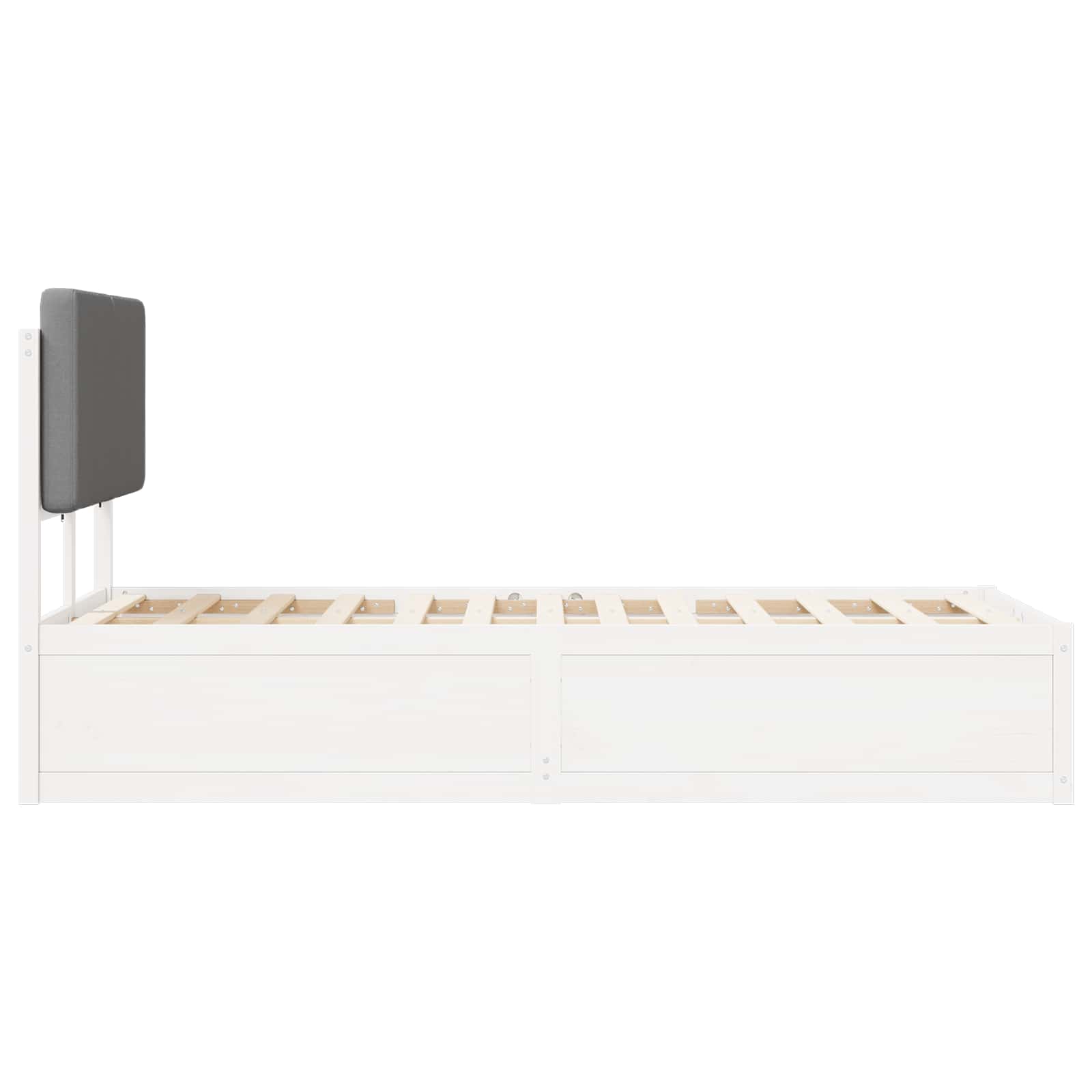 Letto con Testiera Rivestita Grigio chiaro 120 x 190 cm | homemem39