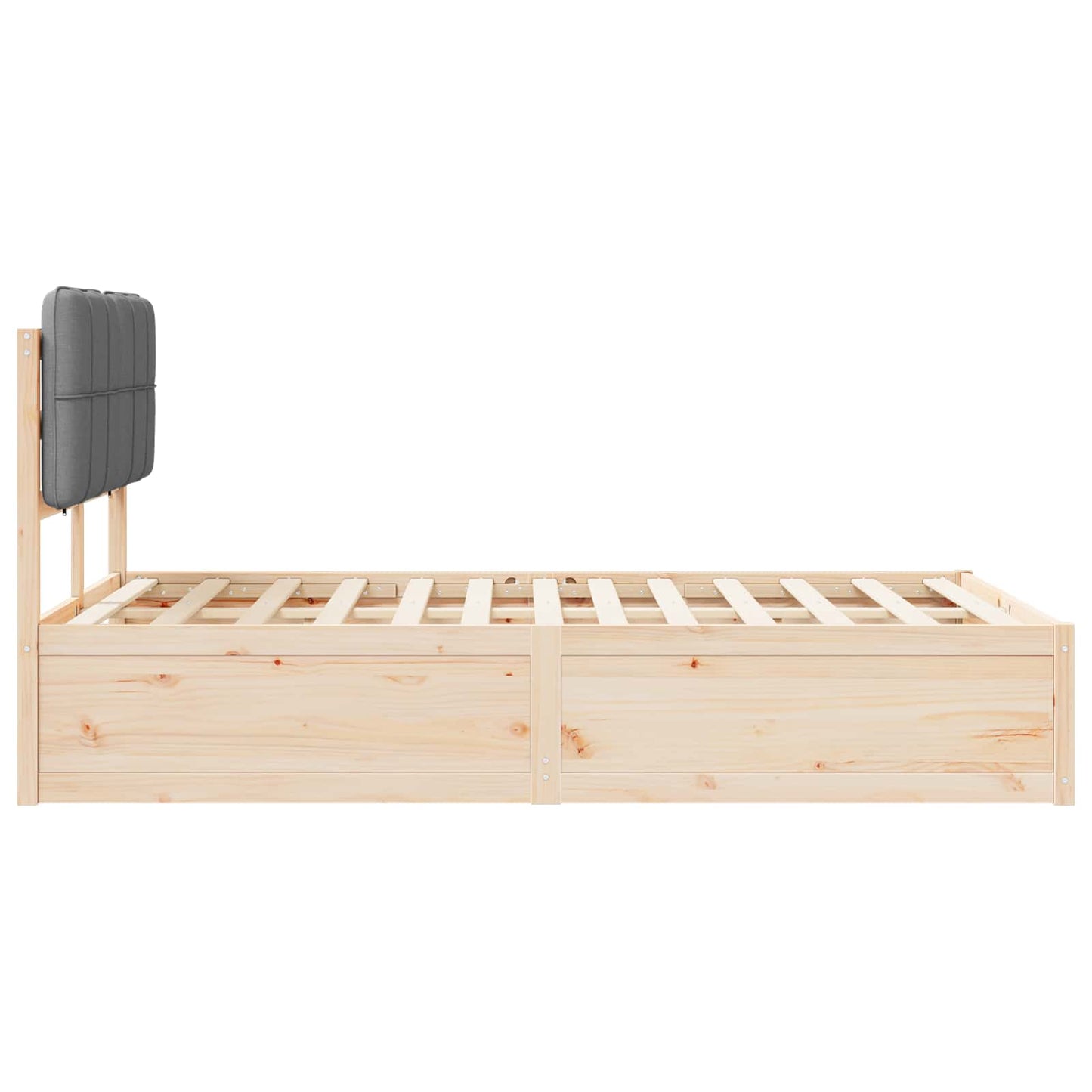 Letto con Testiera Rivestita Grigio chiaro 120 x 200 cm