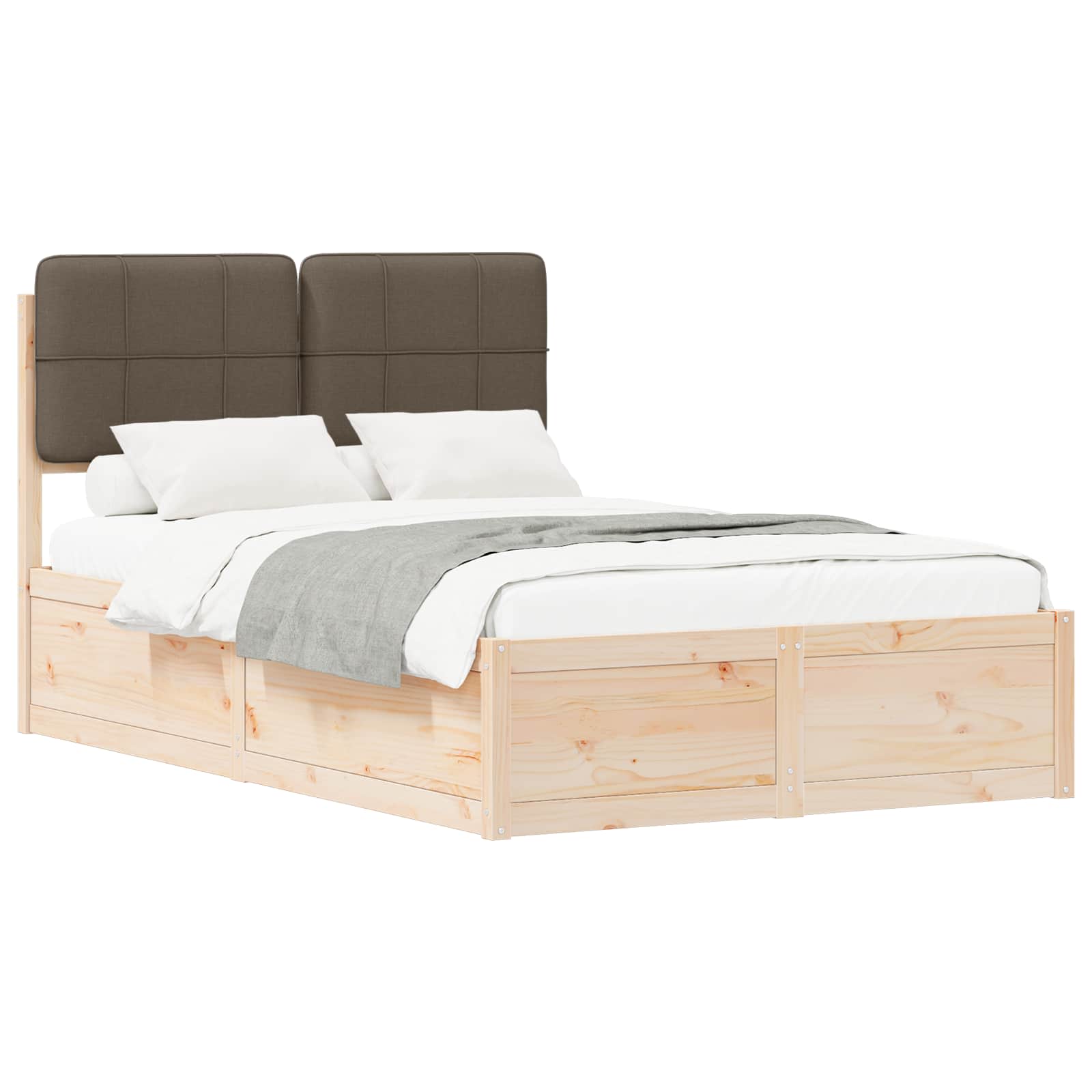 Letto con Testiera Rivestita Talpa 120 x 200 cm Pino massello | homemem39