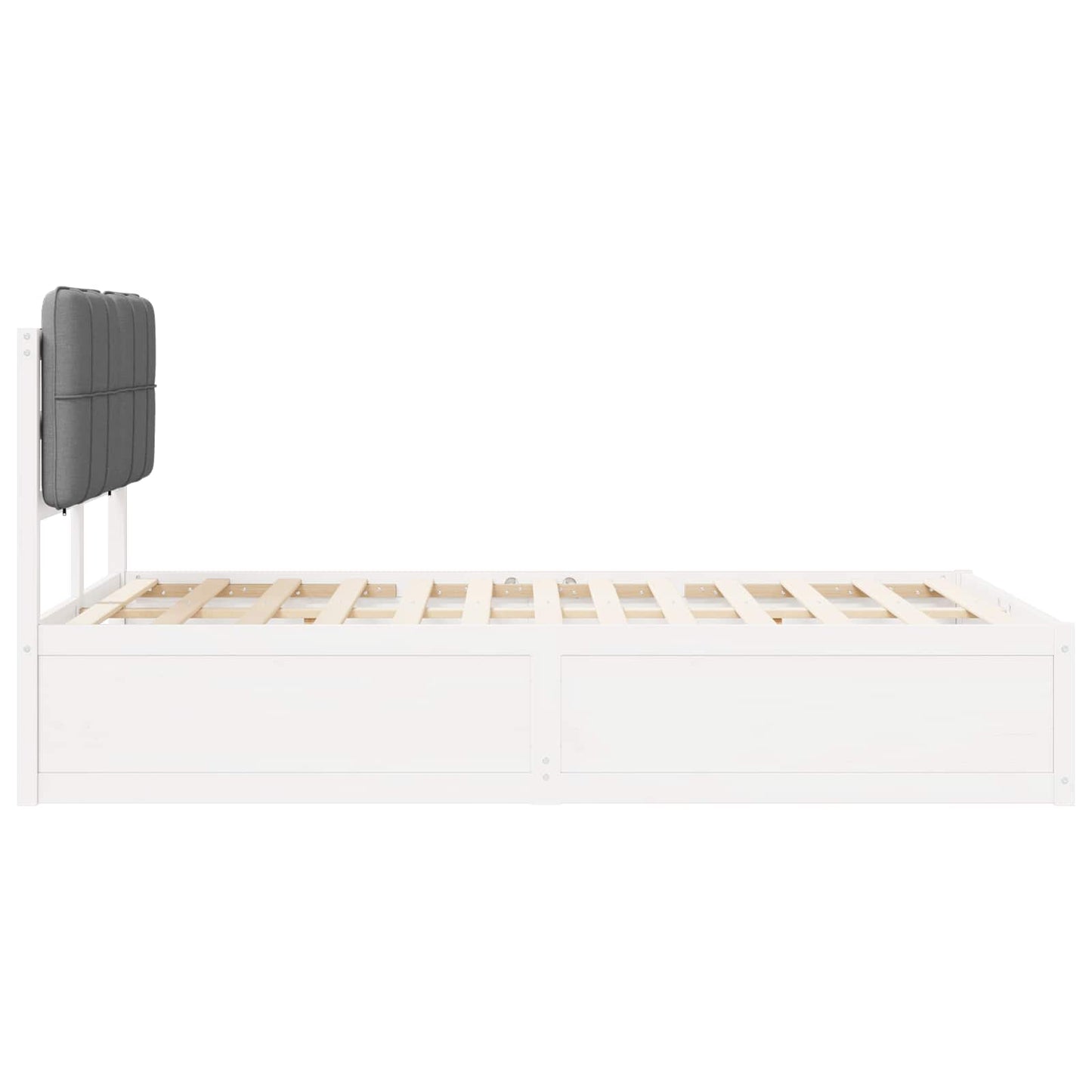 Letto con Testiera Rivestita Grigio chiaro 120 x 200 cm