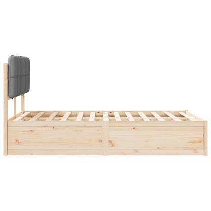 Letto con Testiera Rivestita Grigio chiaro 120 x 190 cm