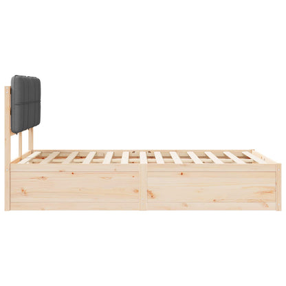 Letto con Testiera Rivestita Grigio scuro 120 x 190 cm