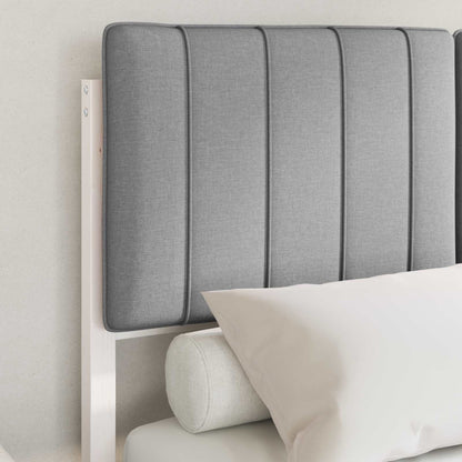 Letto con Testiera Rivestita Grigio chiaro 120 x 200 cm | homemem39
