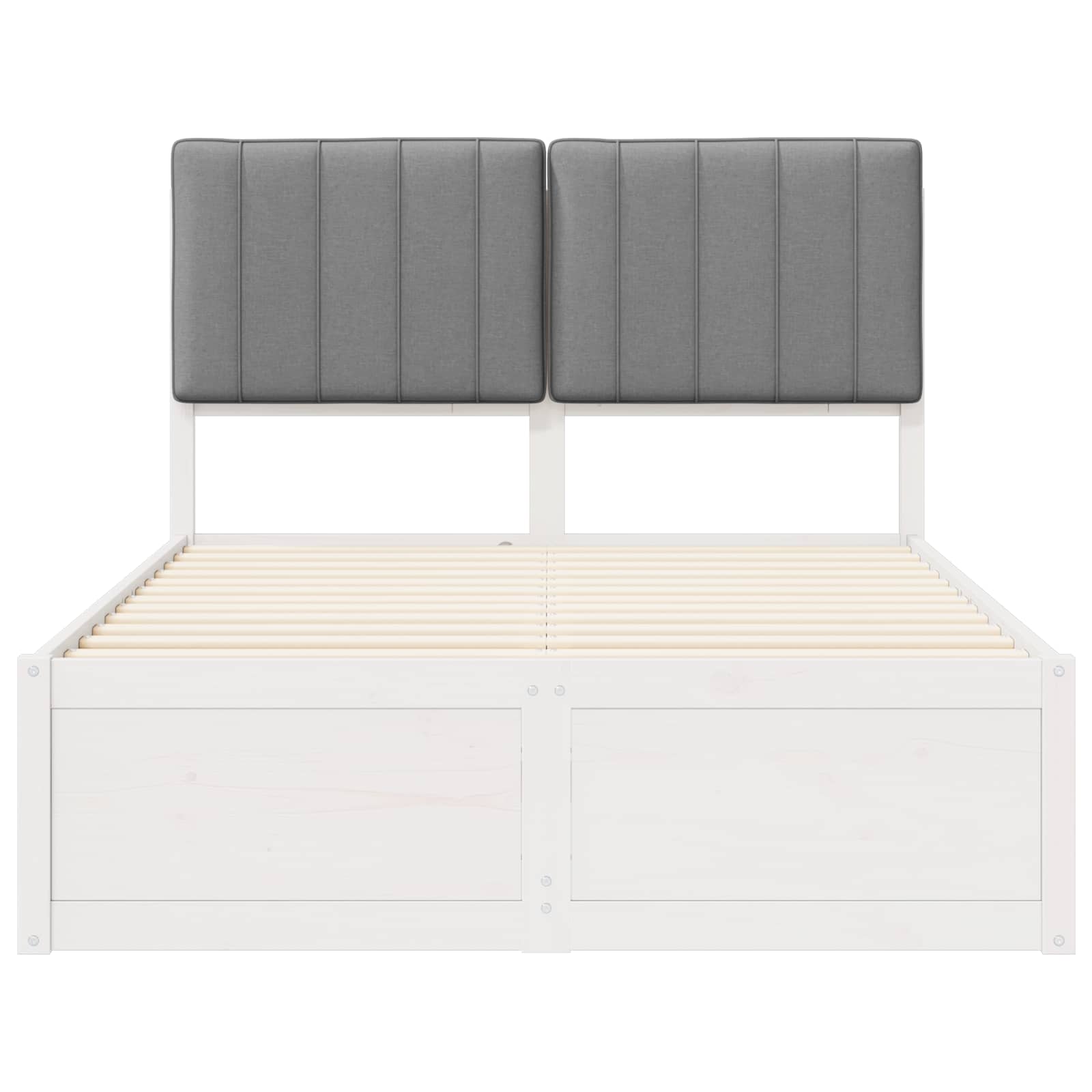 Letto con Testiera Rivestita Grigio chiaro 120 x 200 cm | homemem39