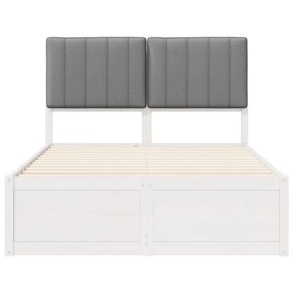 Letto con Testiera Rivestita Grigio chiaro 120 x 200 cm | homemem39