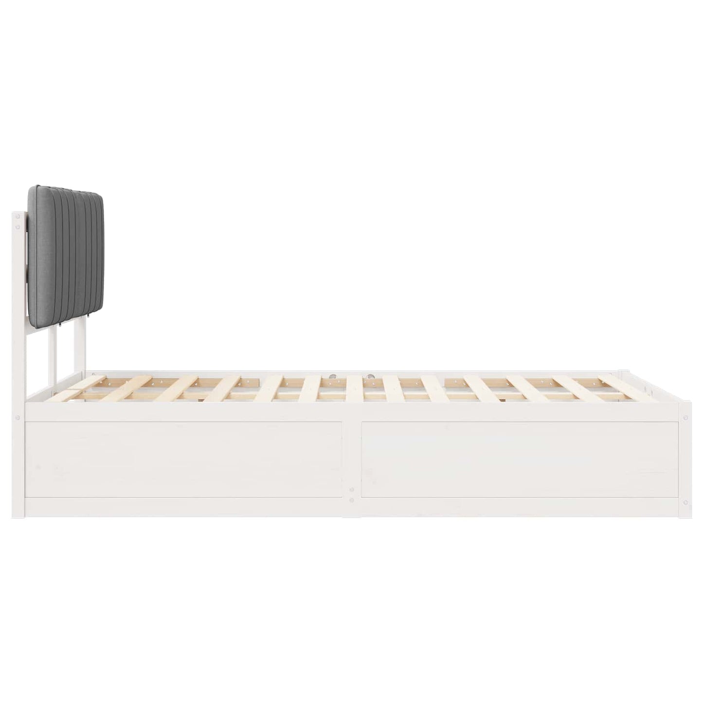 Letto con Testiera Rivestita Grigio chiaro 120 x 200 cm | homemem39