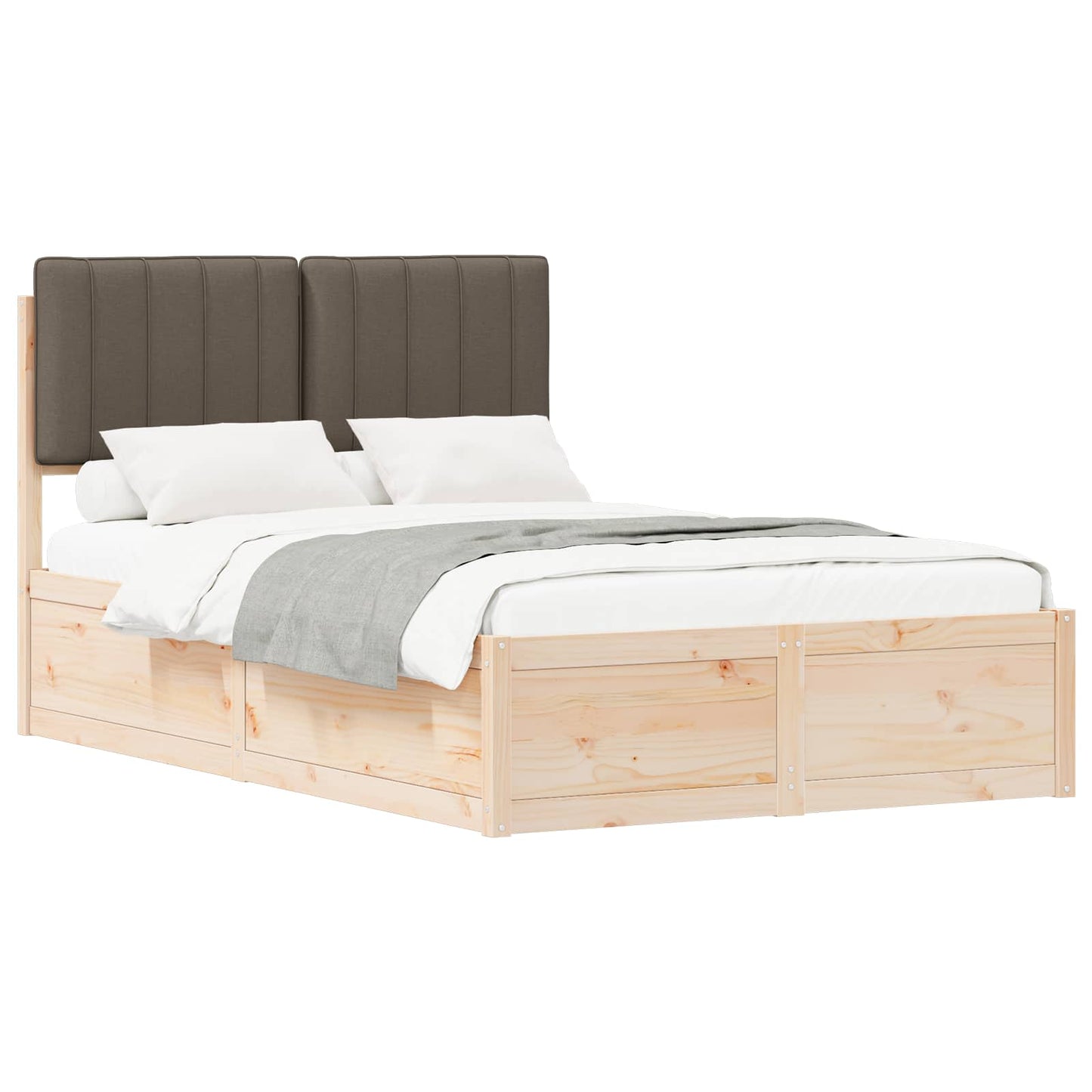 Letto con Testiera Rivestita Talpa 120 x 190 cm Pino massello | homemem39