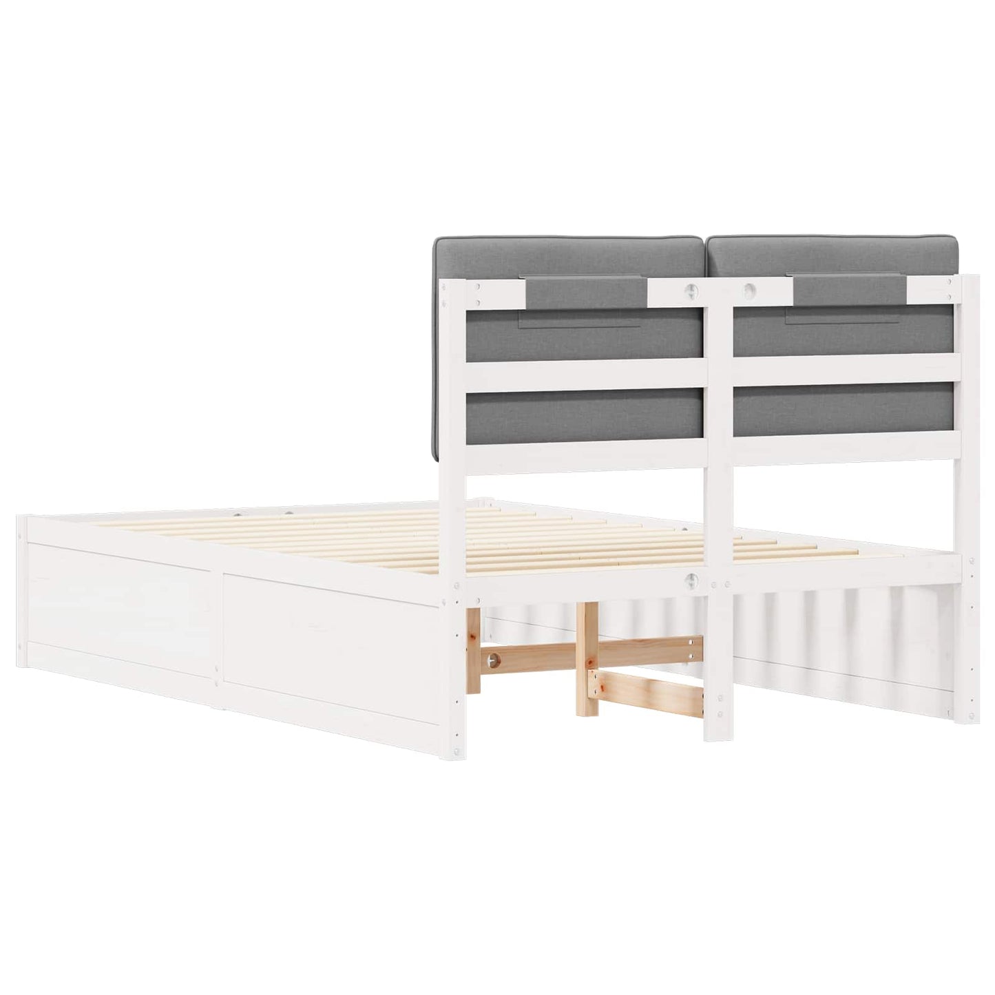 Letto con Testiera Rivestita Grigio chiaro 120 x 190 cm | homemem39