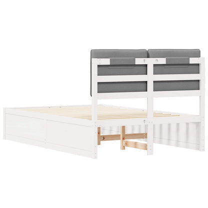 Letto con Testiera Rivestita Grigio chiaro 120 x 190 cm | homemem39