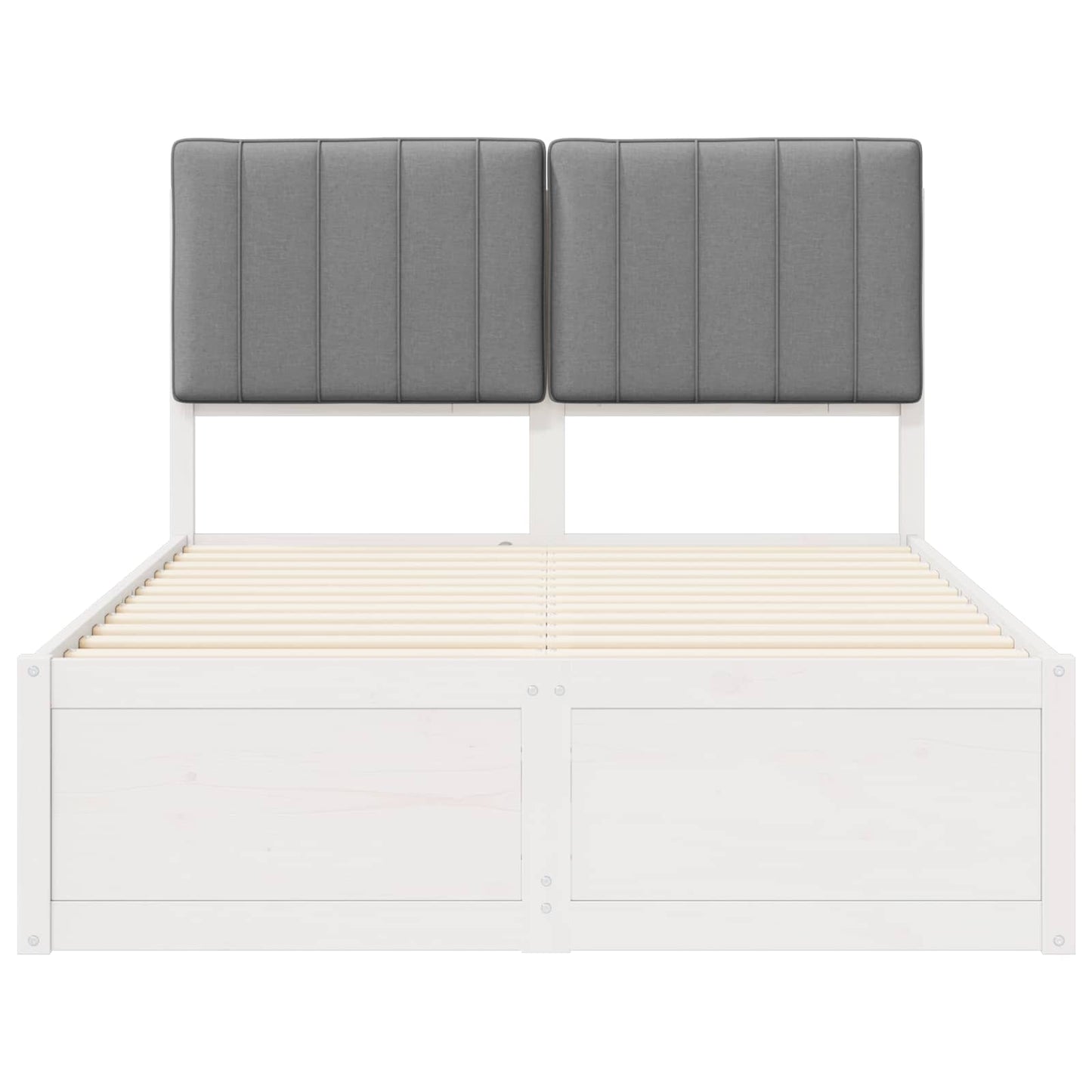 Letto con Testiera Rivestita Grigio chiaro 120 x 190 cm | homemem39