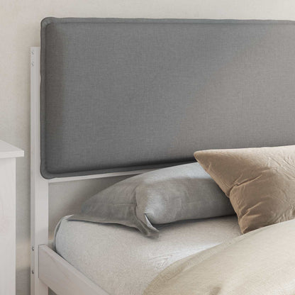 Letto con Testiera Rivestita Grigio chiaro 200 x 200 cm | homemem39