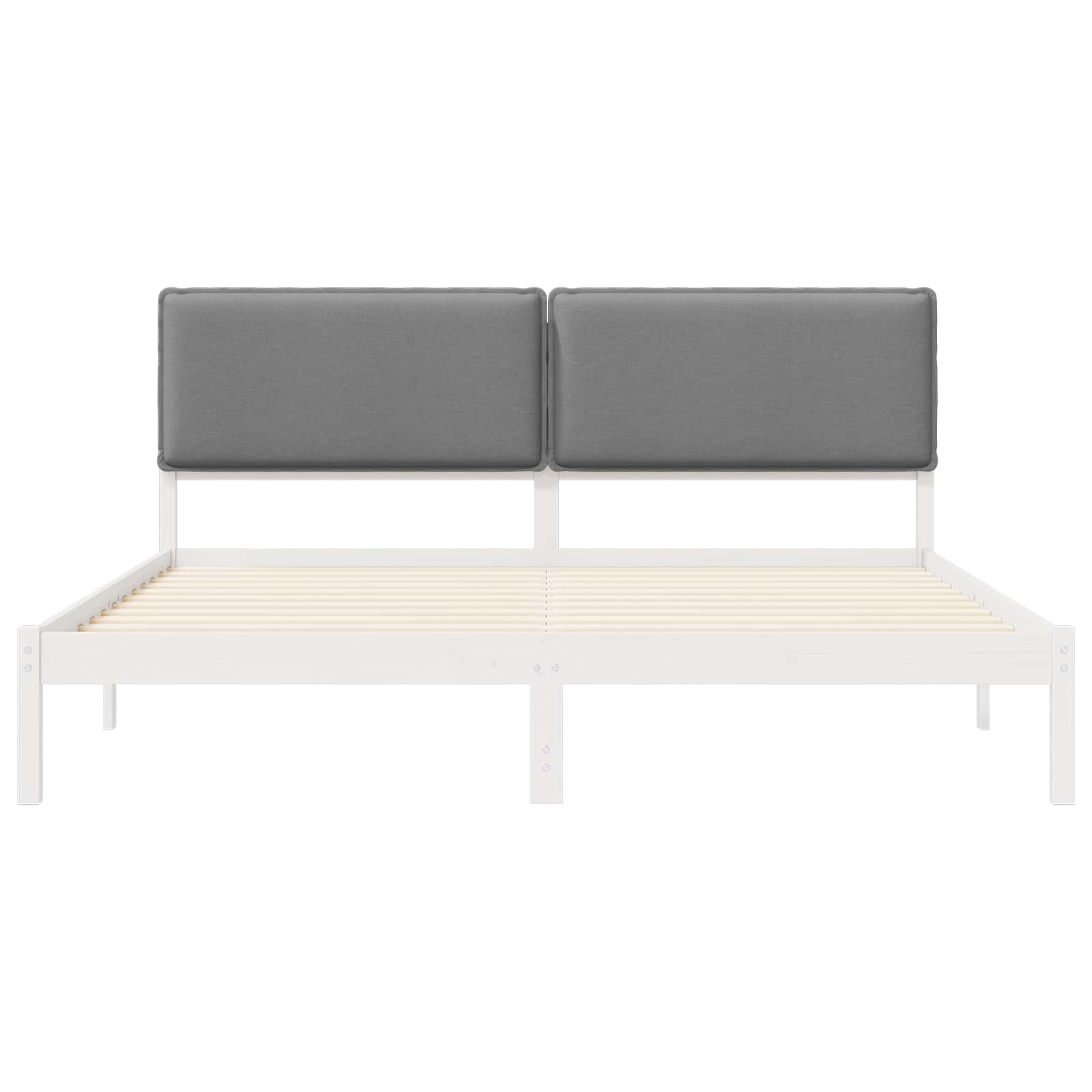 Letto con Testiera Rivestita Grigio chiaro 200 x 200 cm | homemem39