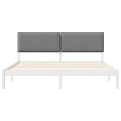 Letto con Testiera Rivestita Grigio chiaro 200 x 200 cm | homemem39