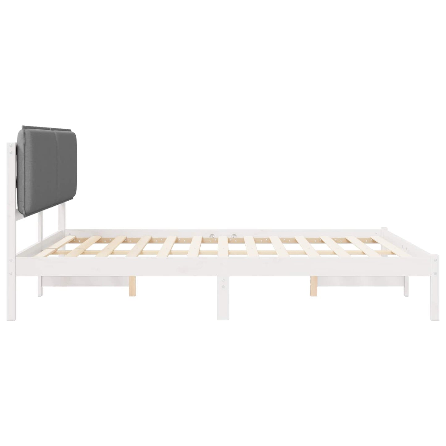 Letto con Testiera Rivestita Grigio chiaro 200 x 200 cm | homemem39