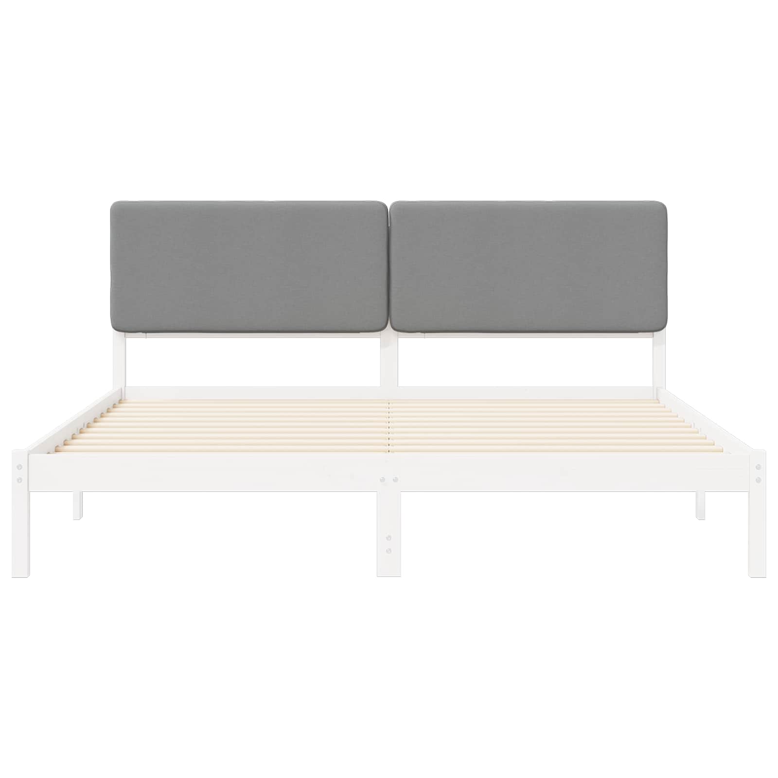Letto con Testiera Rivestita Grigio chiaro 200 x 200 cm | homemem39