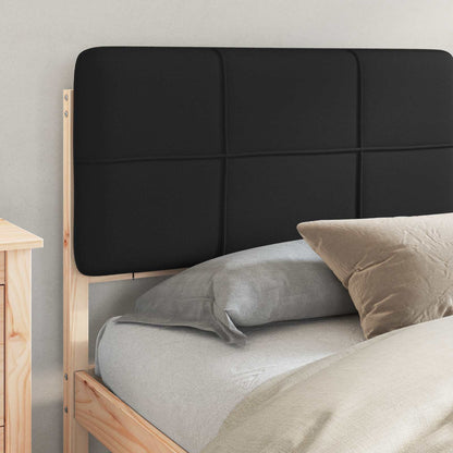 Letto con Testiera Rivestita Nero 200 x 200 cm Pino massello | homemem39