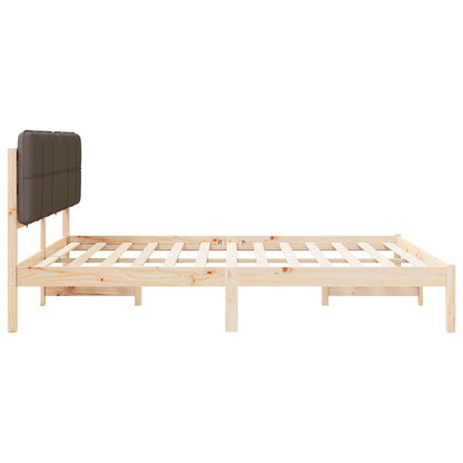 Letto con Testiera Rivestita Talpa 200 x 200 cm Pino massello | homemem39