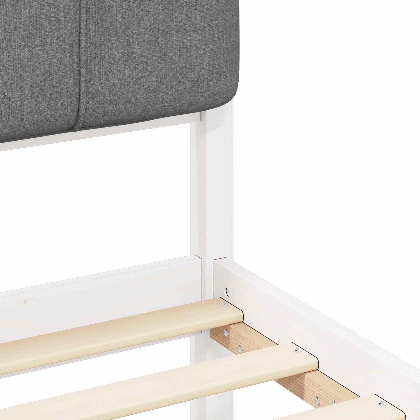 Letto con Testiera Rivestita Grigio chiaro 200 x 200 cm | homemem39
