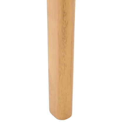 Sedia da pranzo 2 pcs Naturale Legno di gomma massiccio