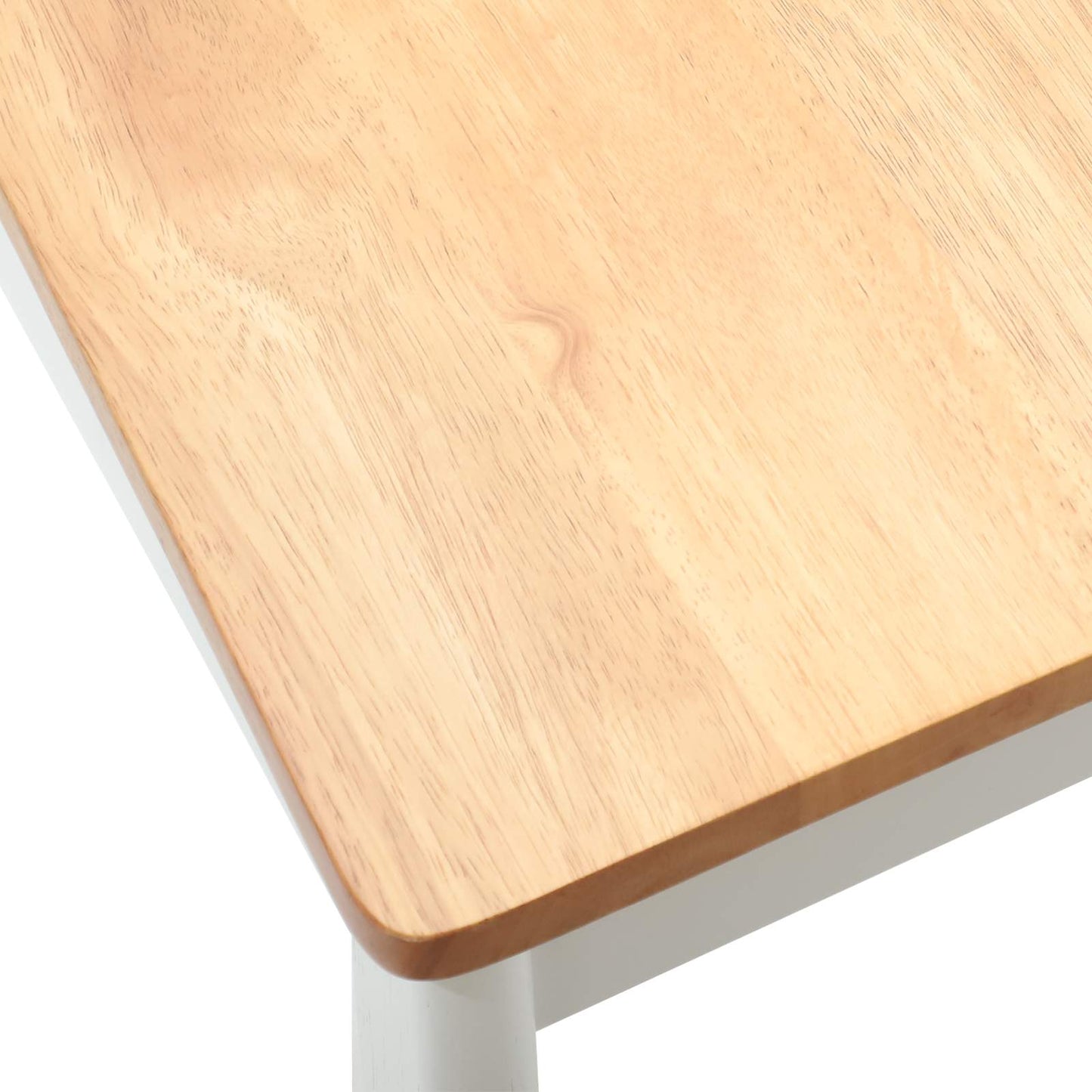 Sedia da pranzo 2 pcs bianco e naturale