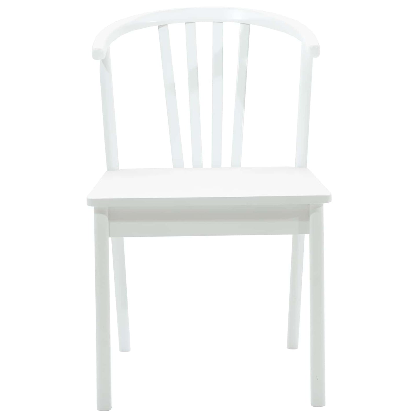 Sedia da pranzo 2 pcs Bianco Legno di gomma massiccio